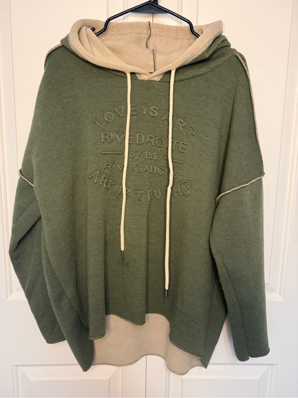 Zadig & Voltaire Art Is Truth Rive Droite Green Hoodie Medium